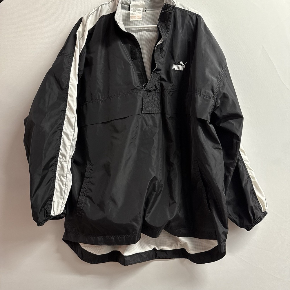 PUMA Men's Full Zip Windbreaker Jacket  Size XL Black